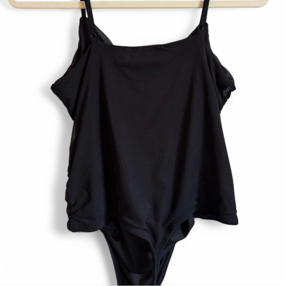Anthropologie Sweetheart Ruched Black Bodysuit - Size M - Picture 7 of 8